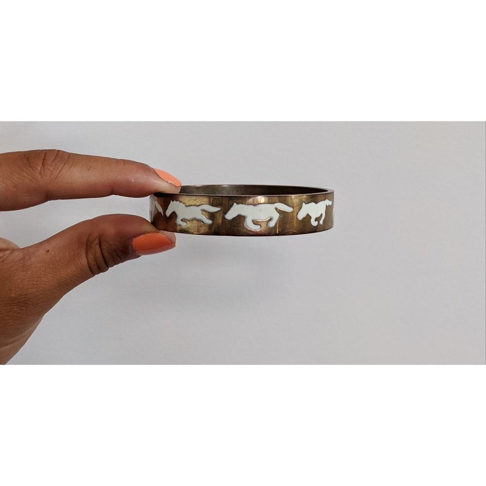 C Wonder Running Horse Enamel Bangle